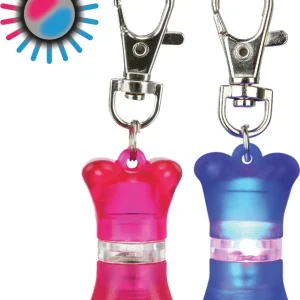 TRIXIE Flasher für Hunde 2 x 4 cm blau Sicherheitslicht Schneller Versand